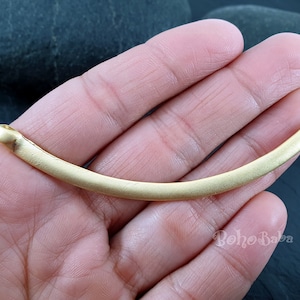 Gold Collar Bar, Large Curved Bar Connector, Gold Jewelry Findings