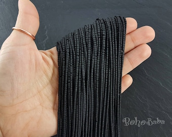 Afghan Beads, Ethnic Beads, Black Seed Beads, Tube Beads, Gemstone Beads, Tribal Beads, Heishi Beads, Loose Beads, Semiprecious Beads