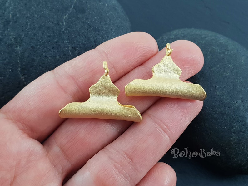 Large Gold Plated Bails Pendant Bail Necklace Connector Etsy