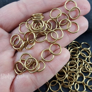 10mm, Jump Rings, Raw Brass Jump Rings, Open Jump Ring, Brass Jump Ring, Raw Brass Jewelry Finding