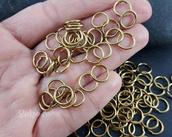 10mm, Jump Rings, Raw Brass Jump Rings, Open Jump Ring, Brass Jump Ring, Raw Brass Jewelry Finding