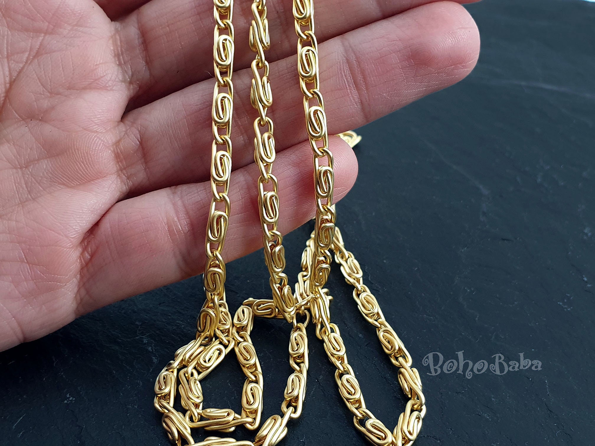 Men's Paperclip Chain Necklace | Gold | by Lily Blanche