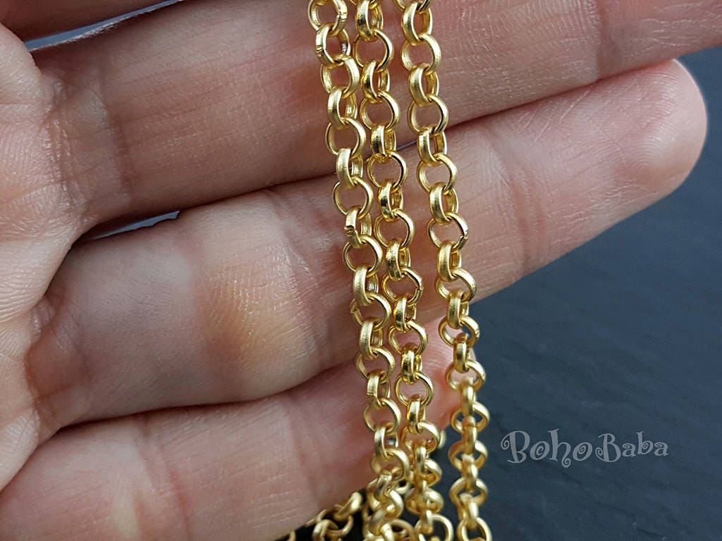 Gold Chain Gold Plated Chain Unsoldered 