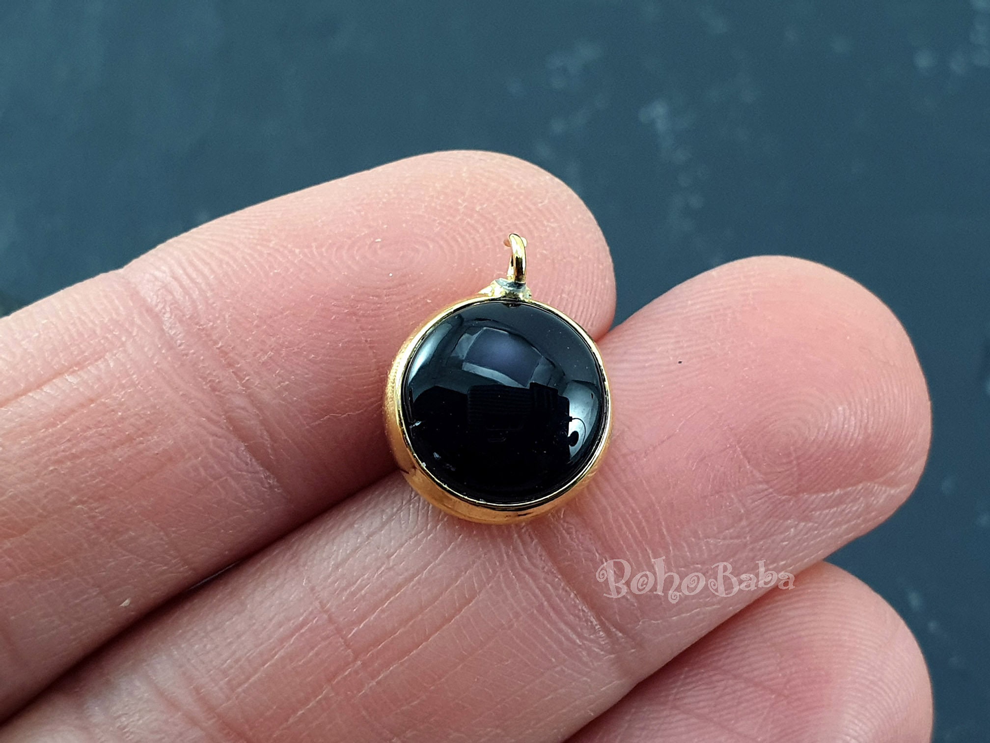 Black Stone Pendant, Mini Gemstone Pendant, Gold Plated Brass Bezel, Onyx  Black Jade Pendant, Jewelry Supplies, Gemstone Jewelry, 1 Pc - Etsy