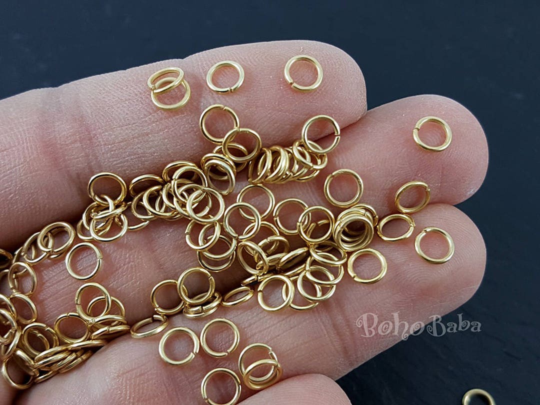 100pc 5mm Jump Rings Gold Plated Brass Jump Rings Gold - Etsy UK