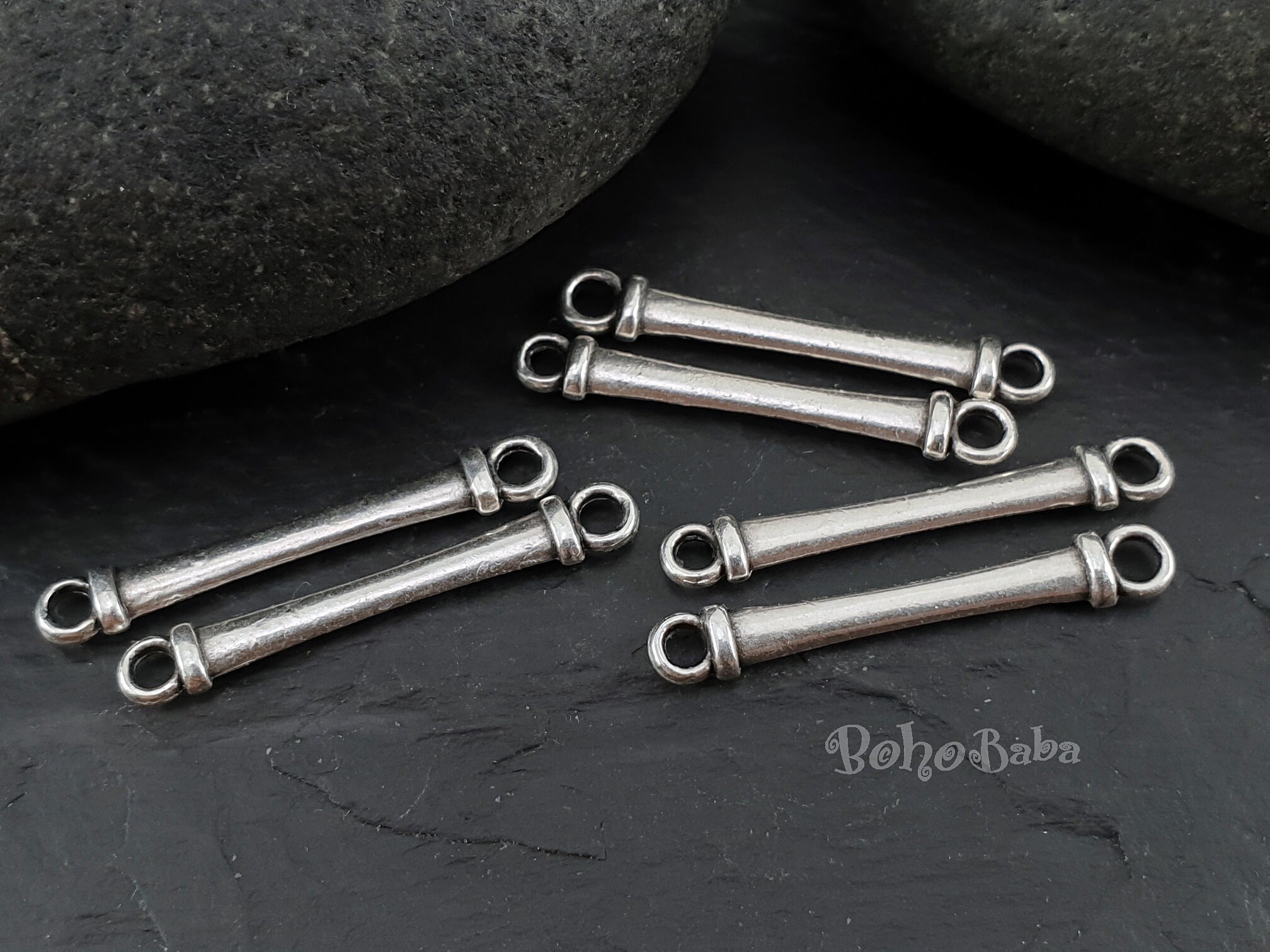 Silver Connector Bar Connector Bar Jewelry Findings Flat Etsy