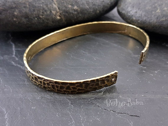 Buy Bronze Bangle Bracelet Adjustable Bangle Hammered Bracelet