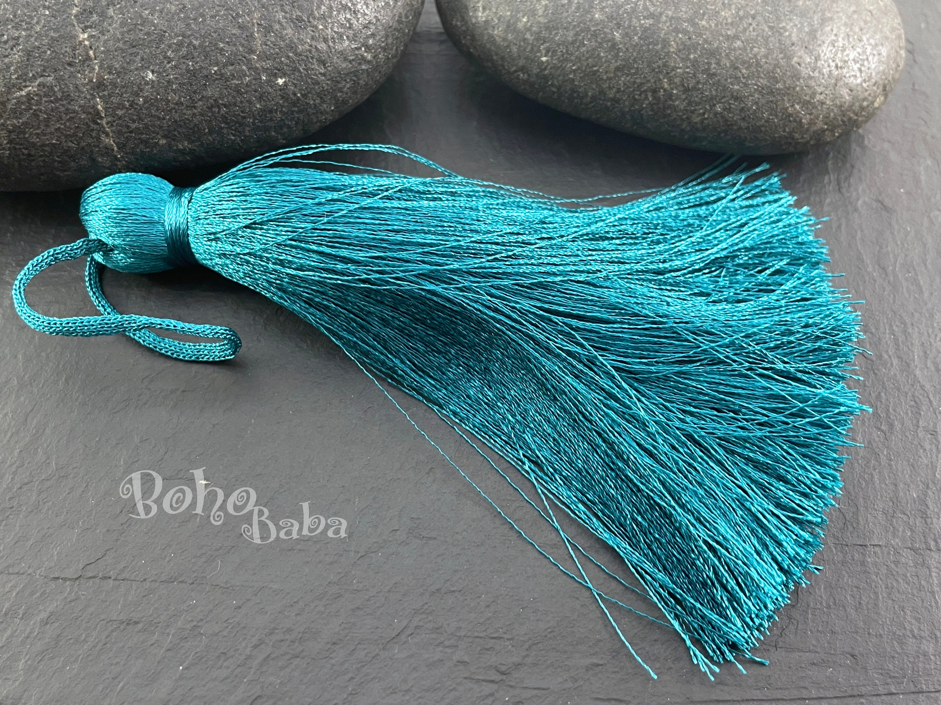 Teal Blue Large Silk Tassel Thread Tassel Tassel Findings