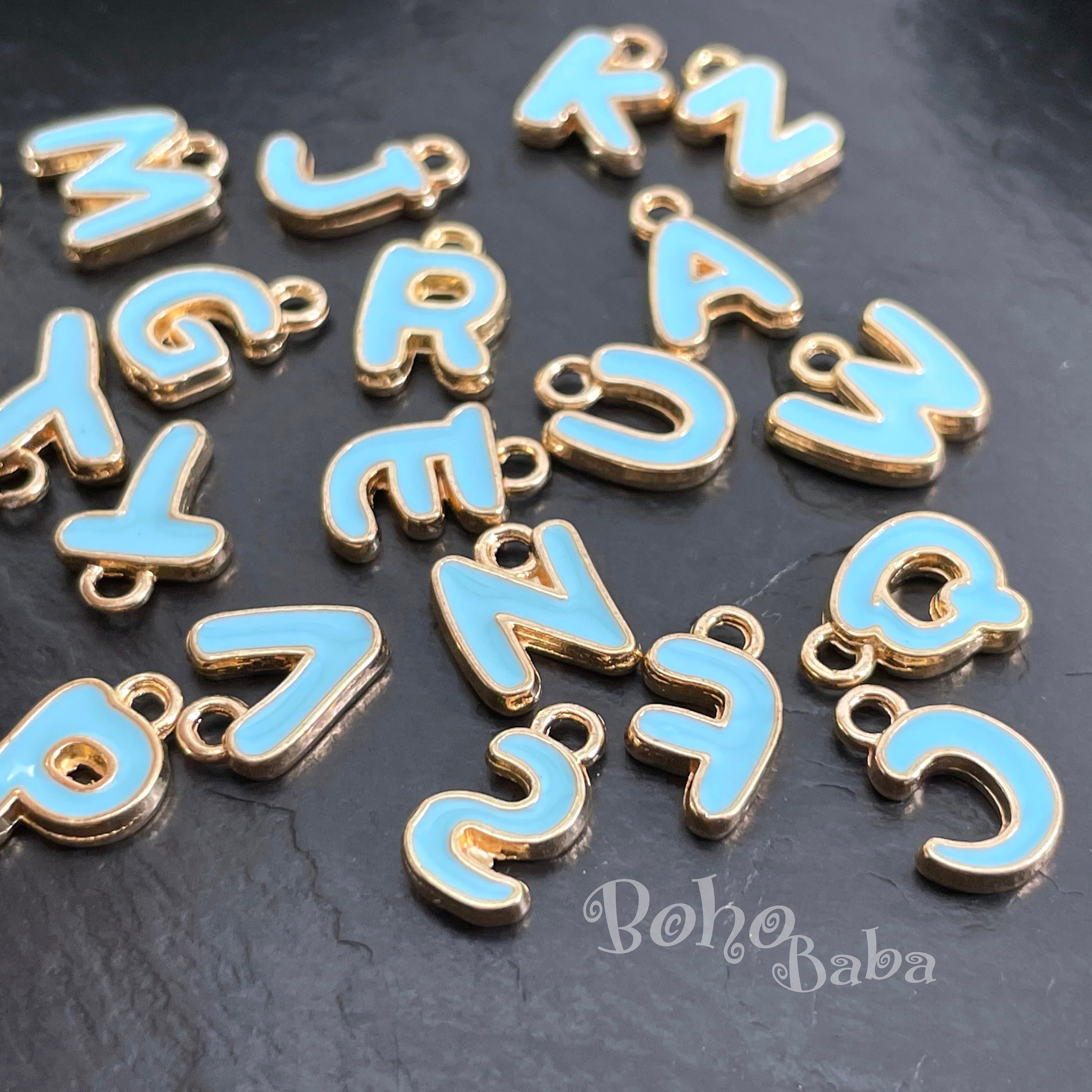 Charms Per Borse Ciondoli Alfabeto Fioreali Set 26 Lettere In