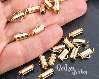 Tubos deslizantes Miyuki chapados en oro, clips deslizantes Miyuki de 9 mm, conectores de tubo para tejido de cuentas de semillas, cierres de cadena de bolas, 10 piezas