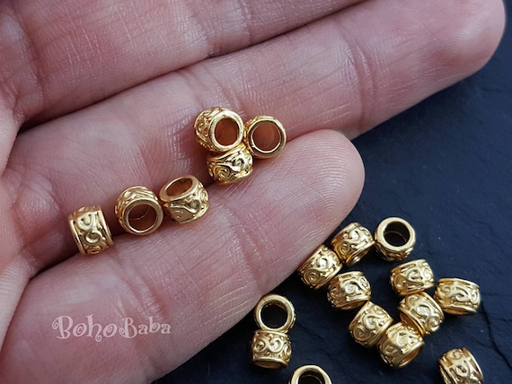 8mm Gold Rondelle Spacer Beads [Set of 20]