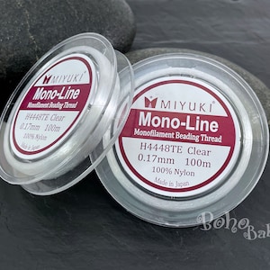Miyuki Monofilament Beading Thread, H4448TE Clear, 0.17mm, Original Miyuki Mono-Line, 100 Meters Spool