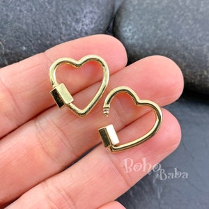 Gold-plated Heart Carabiner Jewellery Carabiner | 9mm and