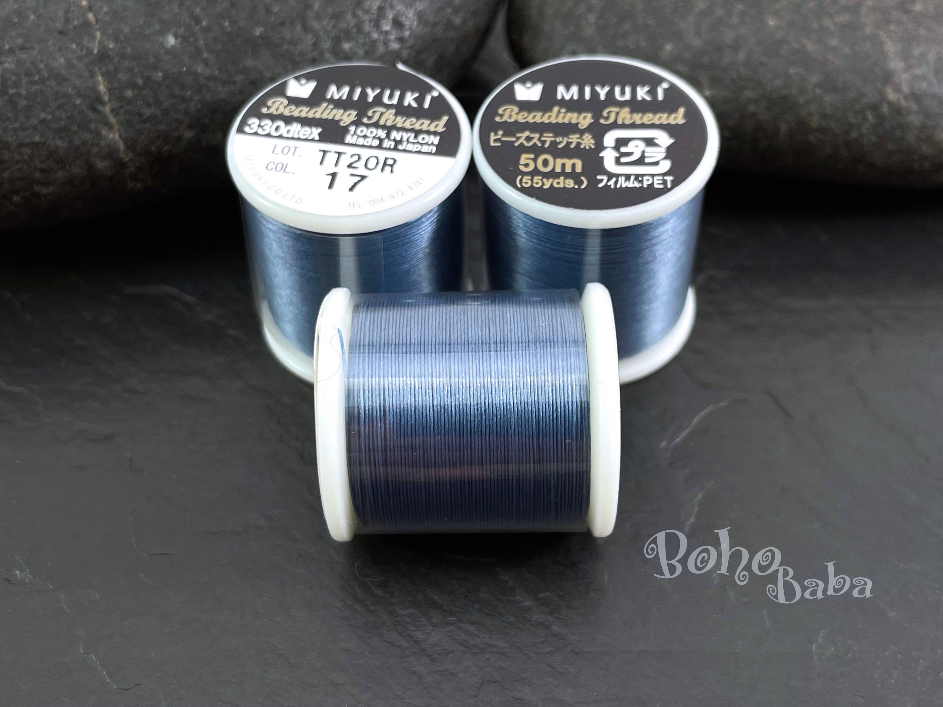 Miyuki Beading Thread B, Color 17 Blue, Original Miyuki Nylon Thread, 50  Meters Spool 