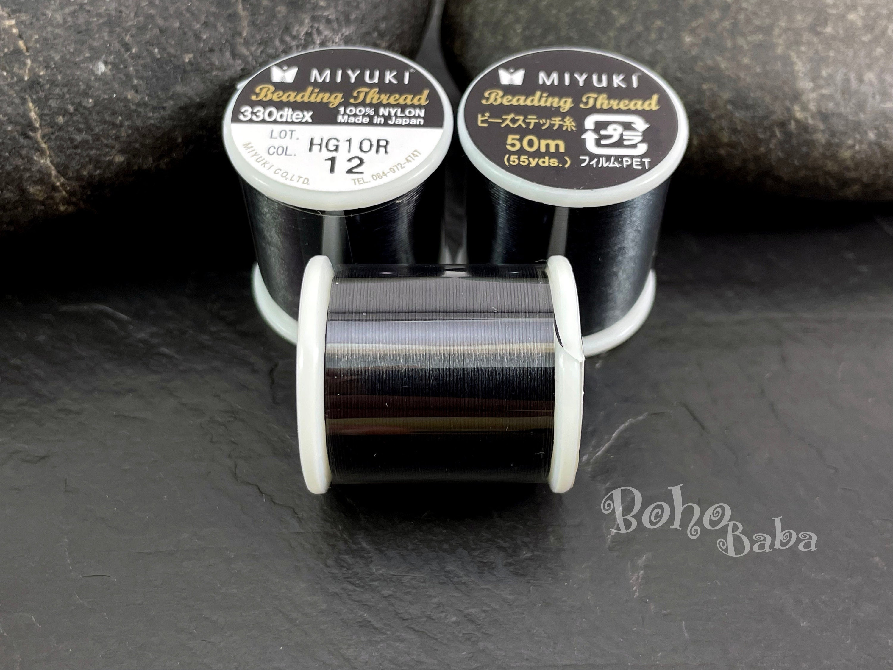 Black Miyuki Nylon Beading Thread / 50m - 55 Yard Roll / for bead weav –  StravaMax Jewelry Etc