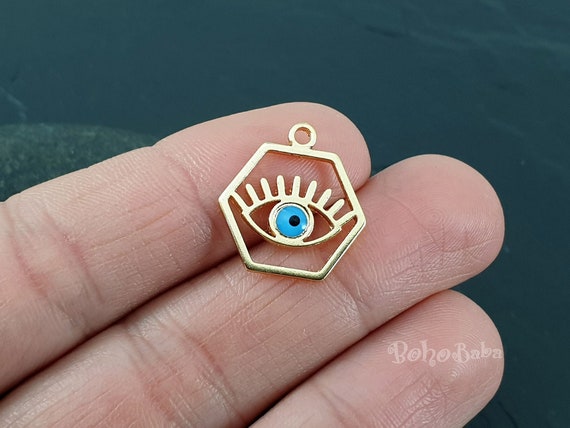 Mini evil eye on sale charm