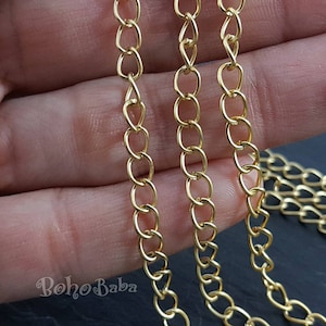Gold Extender Chain, Gold Extension Chain, 1 Meter, Extender Chain, Gold Jewelry Supplies