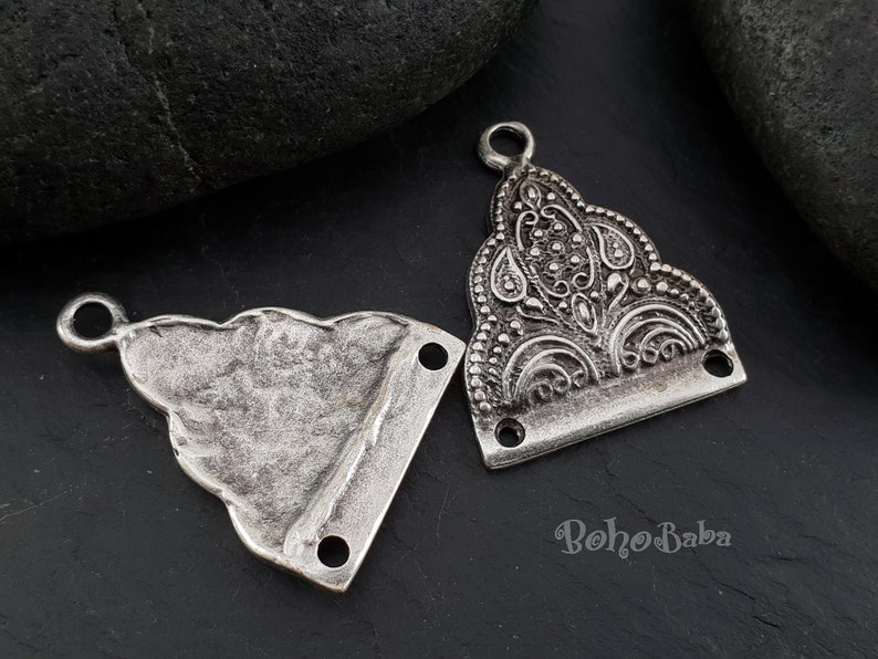 Boho Jewelry Tribal Findings Multi loop Earrings Silver Earrings Tribal Connectors Multi Strand Connectors Chandelier Earrings 2 Pc