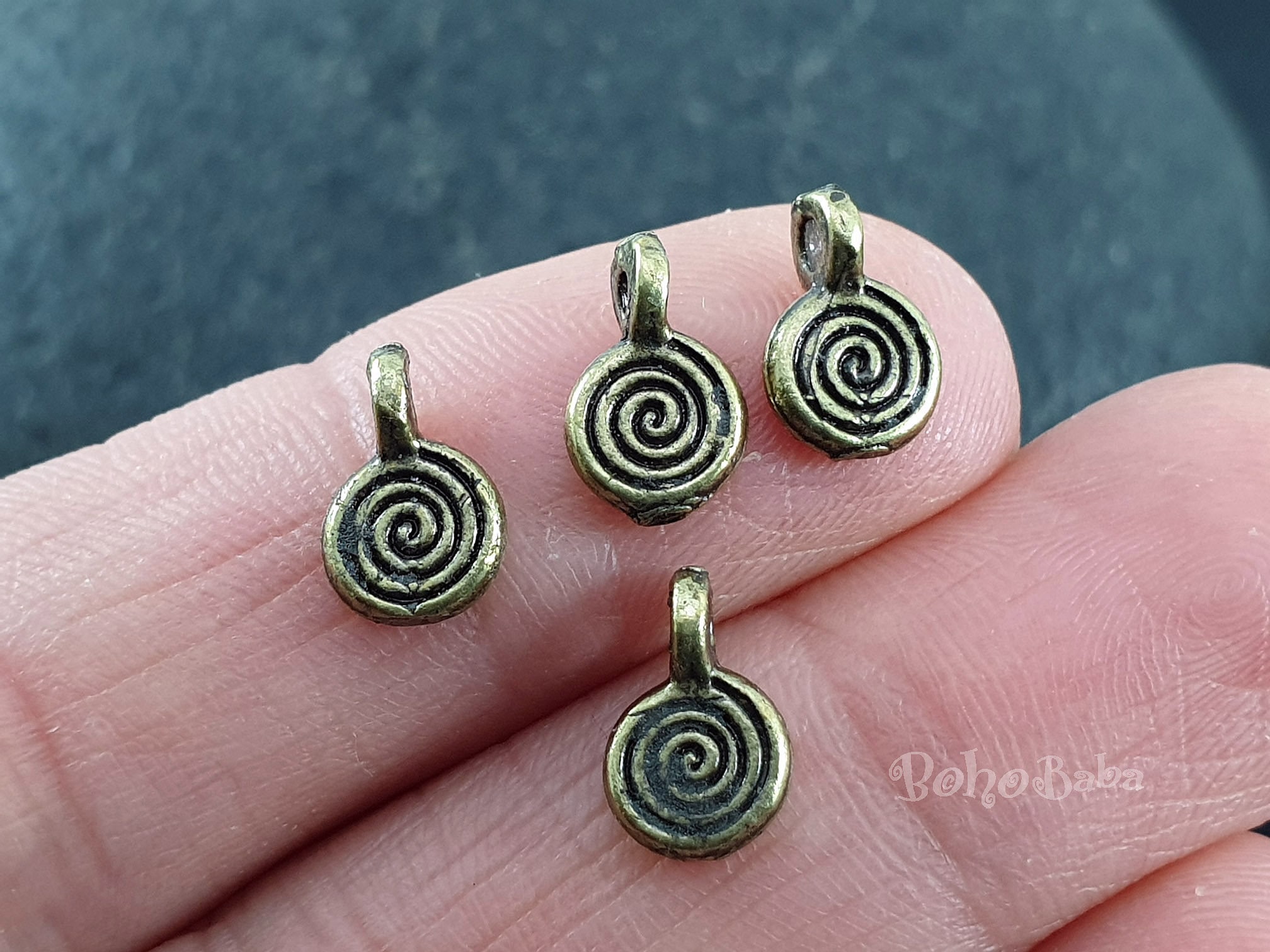 Spiral Charms Gold Plated Charms Gold Plated Metal 36mm G15780 