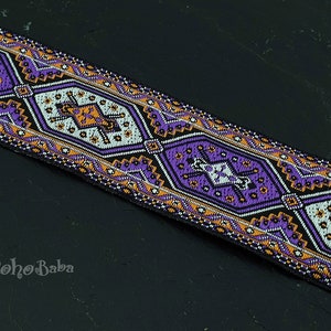 ジャカードリボン、ジャカードトリム、刺繍織りリボン、幅広トリム、幅32 mm、エスニックリボン、トライバルパターンリボン、1メートル - 1.09ヤード