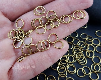 10mm, Jump Rings, Raw Brass Jump Rings, Open Jump Ring, Brass Jump Ring,  Raw Brass Jewelry Finding 