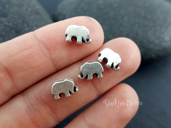 Buy 4 Pc Mini Elephant Slider Beads Elephant Charms Elephant