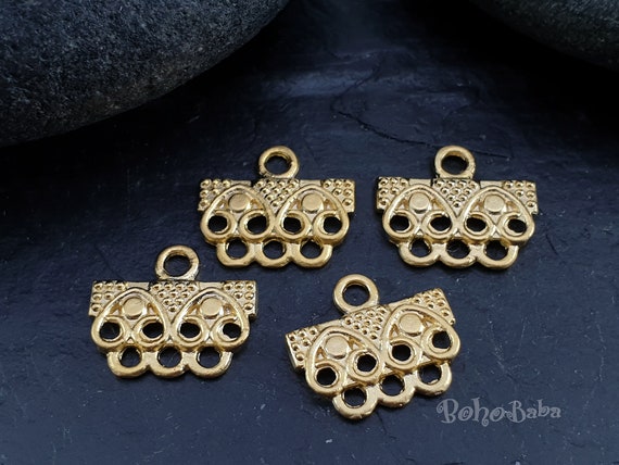 50 Anelli Di Salto Aperti Da 20mm - Connettori Per Gioielli Fai Da Te, Bracciali, Collane - Colore Oro Chiaro - Foto 2