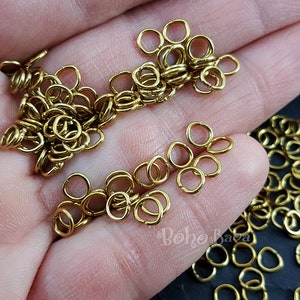 5mm Jump Rings, Raw Brass Jump Rings, Open Jump Ring, Brass Jump Ring, Raw Brass Jewelry Finding, 250pc
