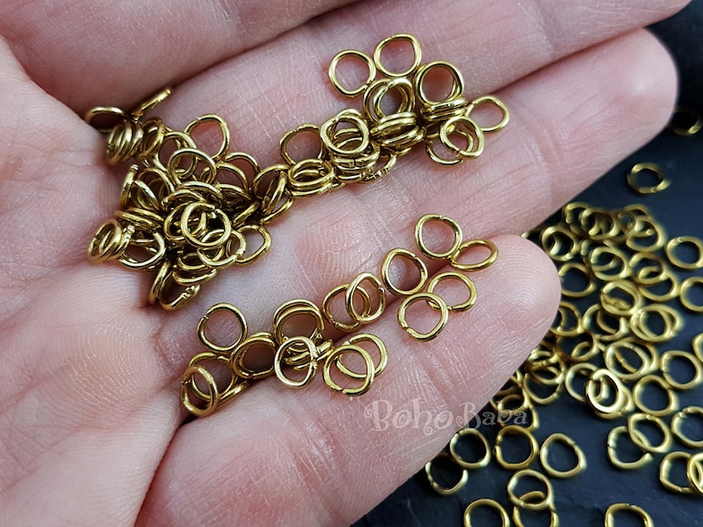 5mm Jump Rings Raw Brass Jump Rings Open Jump Ring Brass Etsy
