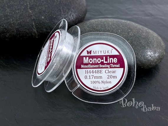 Miyuki Monofilament Beading Thread, H4448TE Clear, 0.17mm, Original Miyuki  Mono-line, 20 Meters Spool 