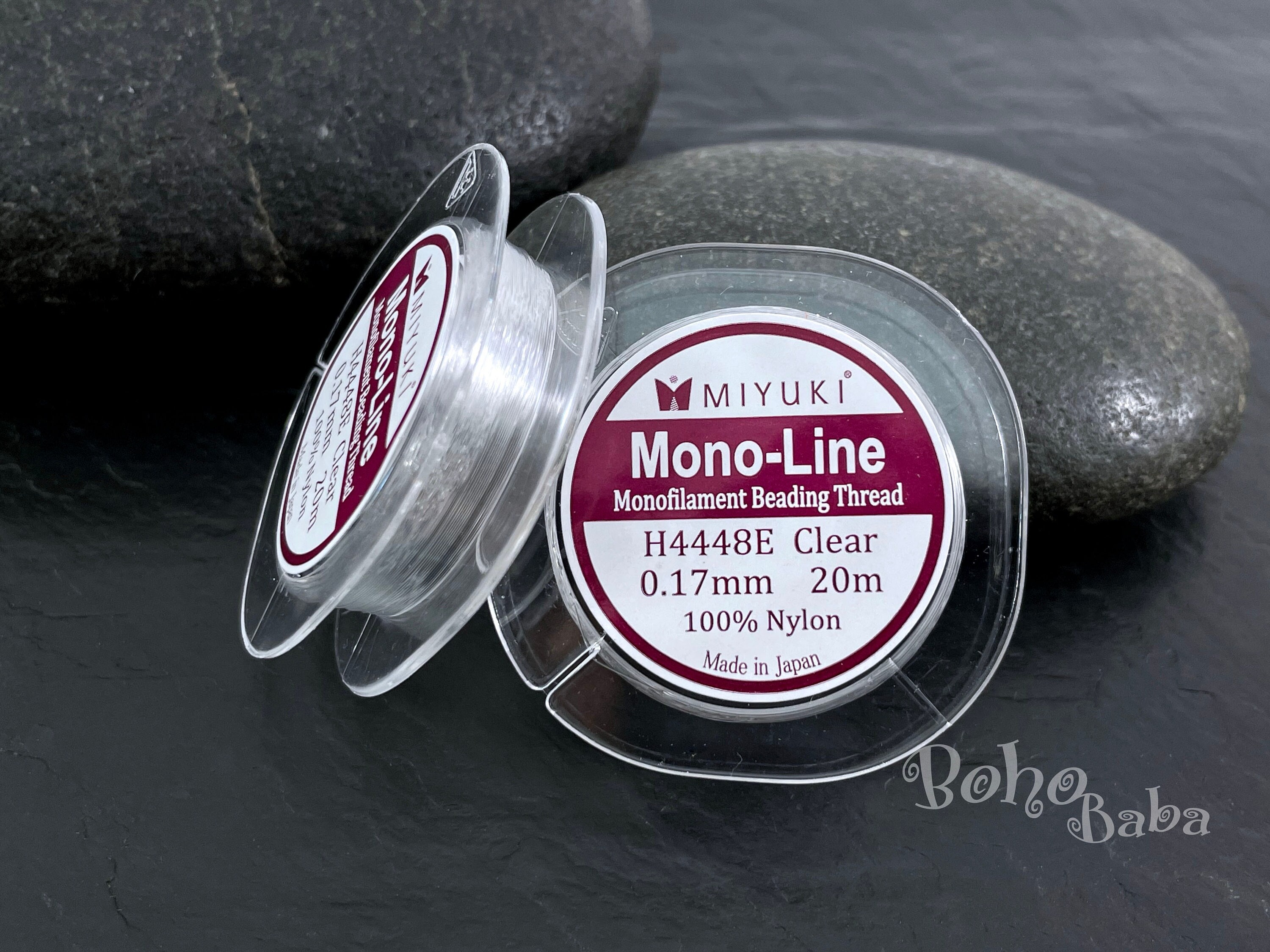 Miyuki Monofilament Beading Thread, H4448TE Clear, 0.17mm, Original Miyuki  Mono-line, 20 Meters Spool 