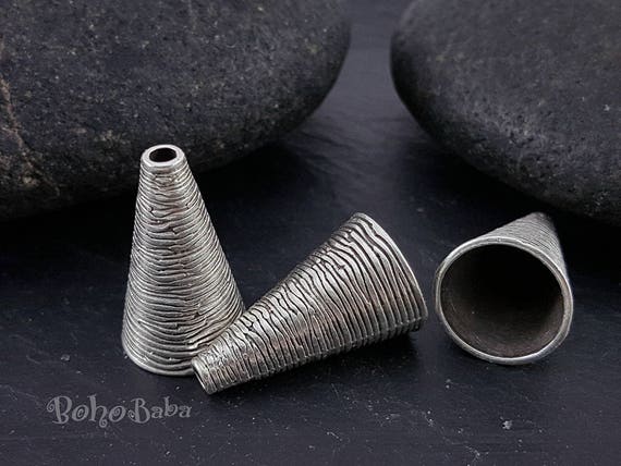 Large Cone Caps Silver Tassel Cap Tribal Tassel Cap Bead Caps Large Bead Cones Bead End Caps Silver Bead Caps Tassel Caps 2pc Etsy UK