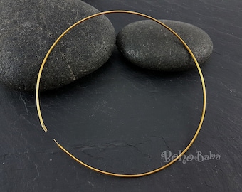 Adjustable Brass Choker, Raw Brass Choker, Brass Jewelry, Brass Collar Necklace, Choker Necklace Blanks, 1 Pc
