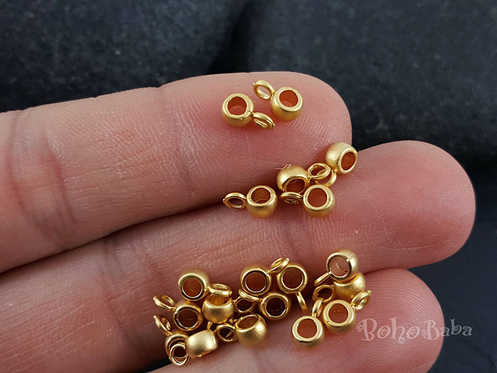 10pcs 14K Gold Plated Shiny Pinch Bails, Gold Tone Pinch Bail Set, Gold  Plated Pinch Bails W/ Hook, Pendant Bail Jewelry Making Supplies 