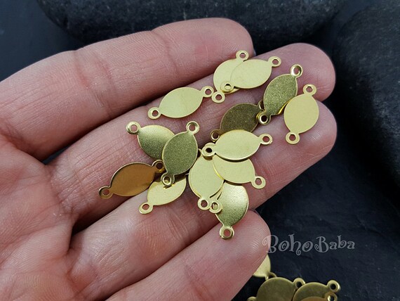 Brass Oval Connectors Raw Brass Jewelry Raw Brass Oval Blanks