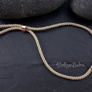 Cord Bracelet, Friendship Bracelet, Adjustable Bracelet Blanks, 3mm Cord Bracelet Blanks, Adjustable Sliding Rose Gold Clasp, Cord Connector