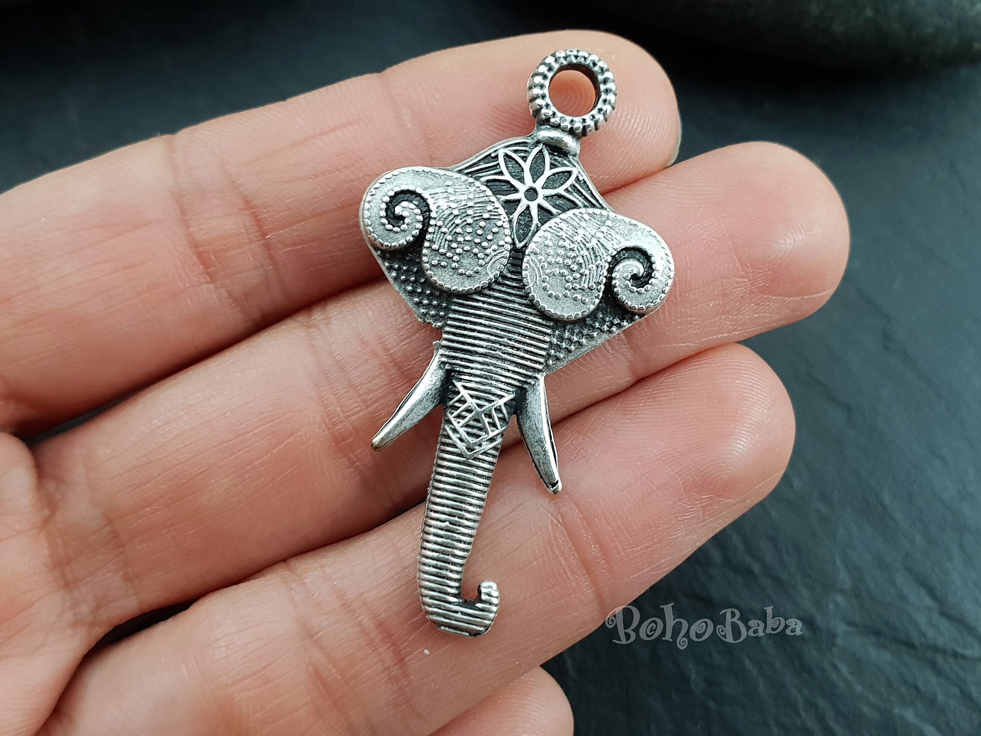 Elephant Pendant, Elephant Charm, Silver Elephant, Elephant Head Necklace, Elephant Necklace, Silver Elephant Pendant, Tribal Elephant, 1 Pc Elephant Pendant, Elephant Charm, Silver Elephant, Elephant Head Necklace, Elephant Necklace, Silver Elephant Pendant, Tribal Elephant, 1 Pc