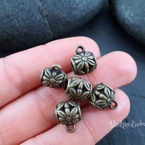 Mini Bronze Bails, Bronze Bead Bail, Charm Holder Bails, Cord Bails, Slider Bead Bail, Bracelet Bails, 6 pc