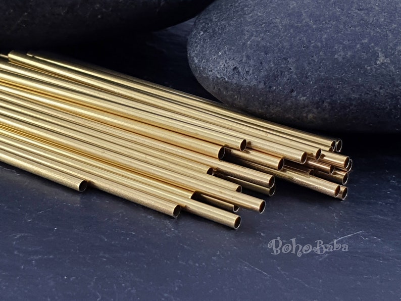 2mm Brass Tubes Brass Tube Beads Spacer Tube Raw Brass Etsy