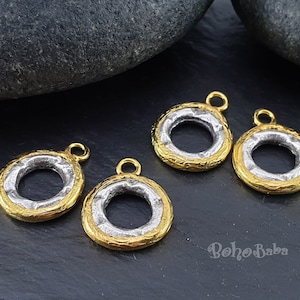 Hoop Coin Charm, Roman Coin Medallion, Silver Coin Pendant, Rustic Coin Pendant, Medallion Necklace, Hole Coin Finding, Ancient Coin Jewelry