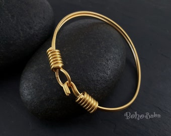 Gold Bangle Bracelet, Gold Bangle Blanks, Charm Bracelet, Brass Jewelry Findings, 1Pc