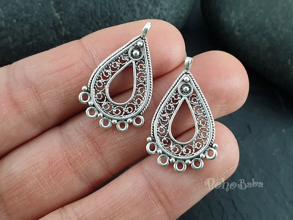Filigree earring findings sale