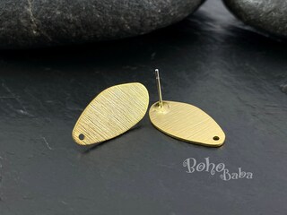 Orecchini Asimmetrici A Goccia Placcati Oro 18K Con Perline – Joacii, Regalo Donna In Velluto, Ipoallergenici