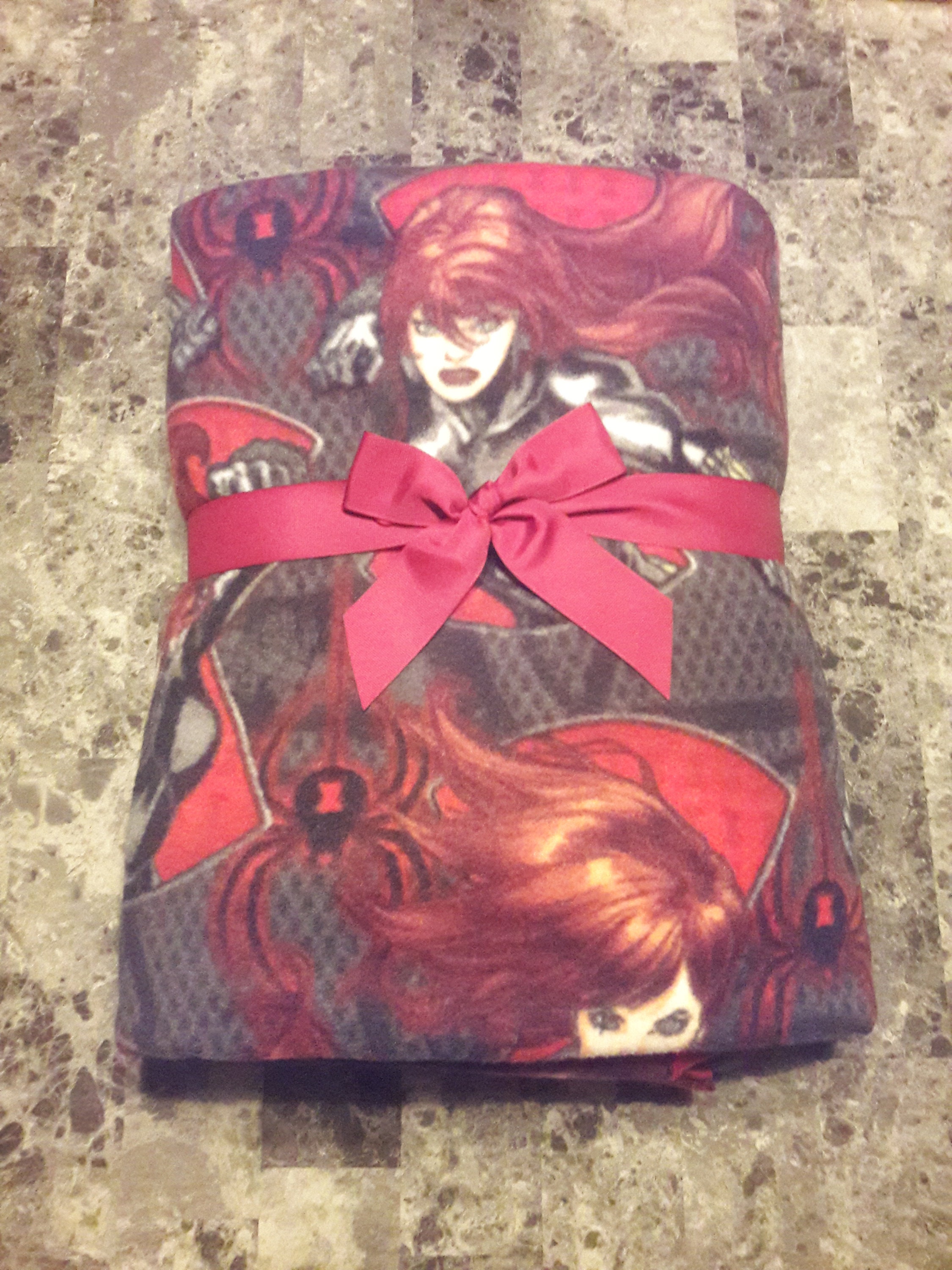 Marvel Avengers Black Widow NoSew Fleece Throw Blanket Etsy