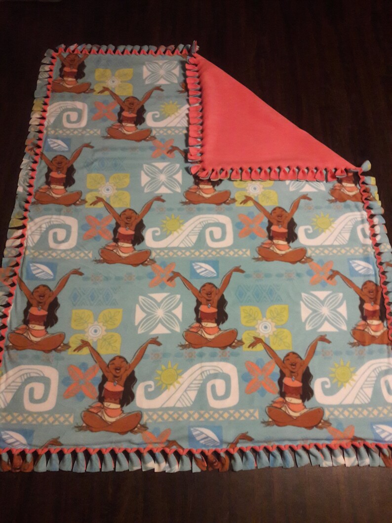 Disney Moana No-Sew Fleece Throw Blanket | Etsy