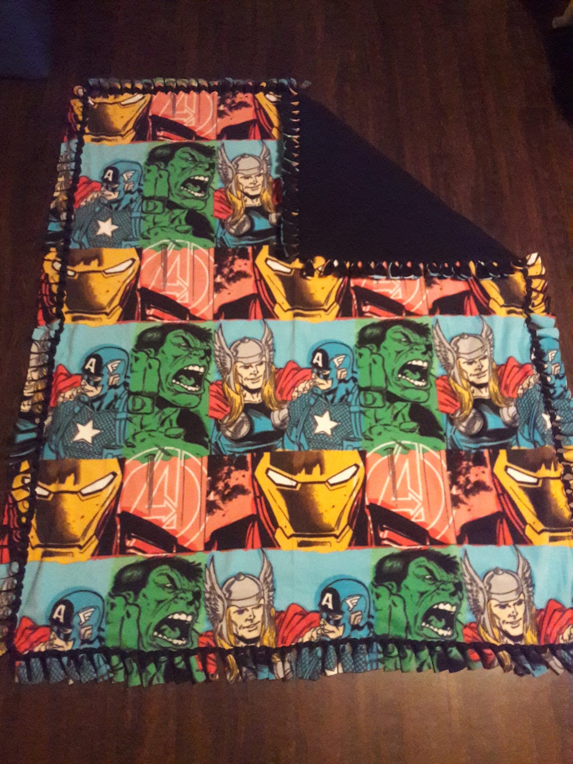 Marvel Avengers Nosew Fleece Throw Blanket Etsy