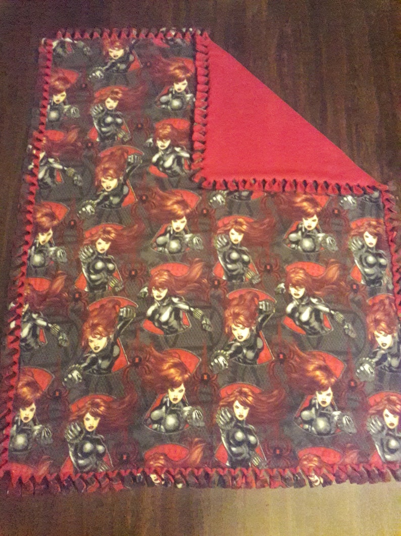Marvel Avengers Black Widow Nosew Fleece Throw Blanket Etsy
