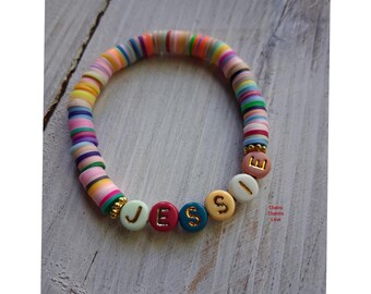 Personalized Name Bracelet: Colorful Beaded Bracelet, Custom Gifts