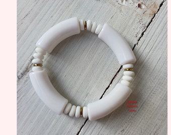 Summer bracelets, white bracelet,bamboo bracelets, friendship bracelets, bracelets for mom, white bracelets, handmade bracelets