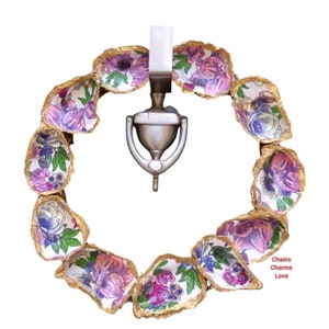 Floral Oyster Shell Wreath: Handmade Beach House Decor